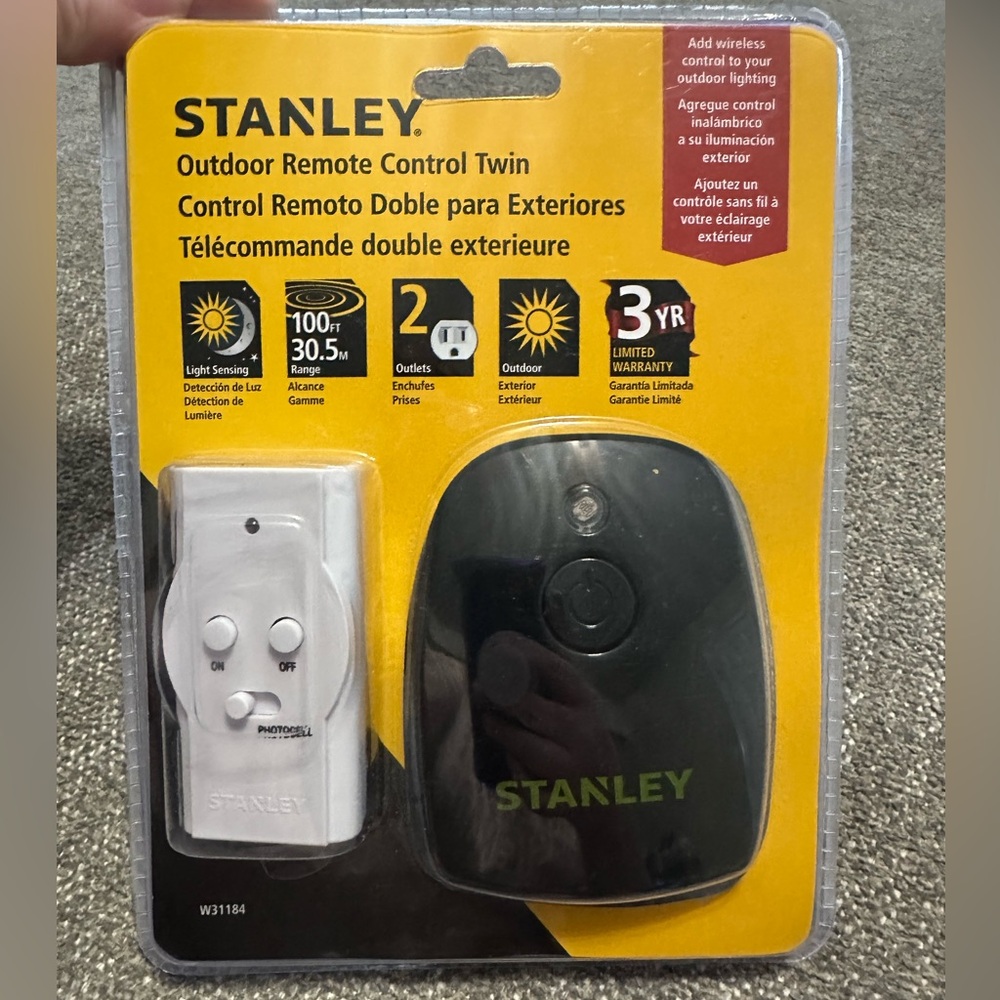 Stanley Outdoor Remote Control Twin 
New In Package
